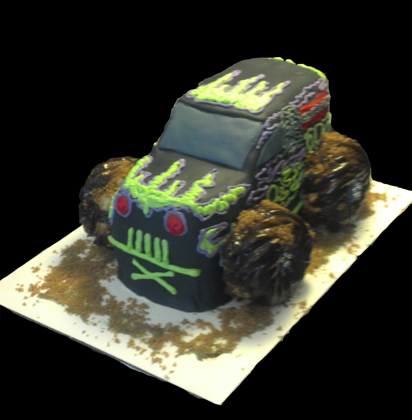 Grave Digger Monster Truck Cake